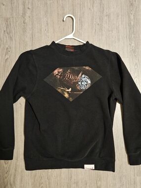 Diamond Supply Co. Black Small Crewneck with Graphic Diamond Print